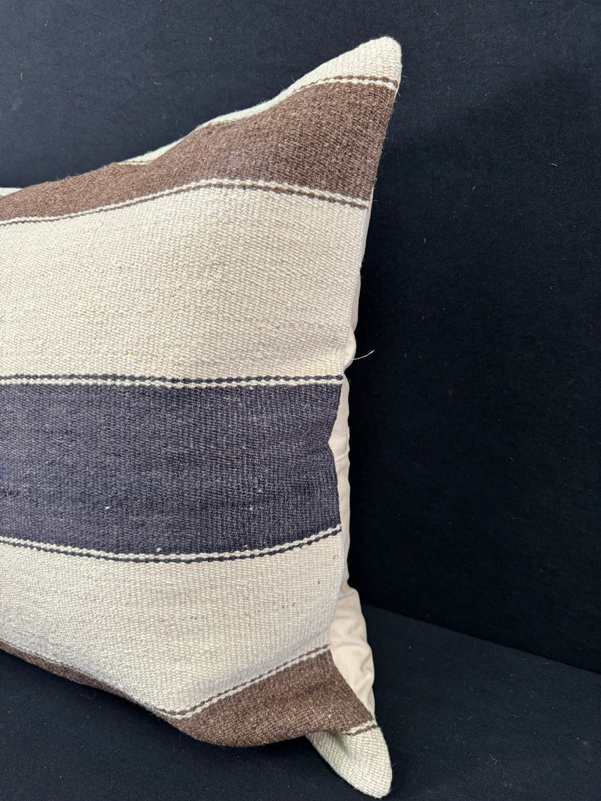 Turkish Hemp Pillow Cushion Natural Beige Brown Pillow Cushion Cover 24x24 #30410