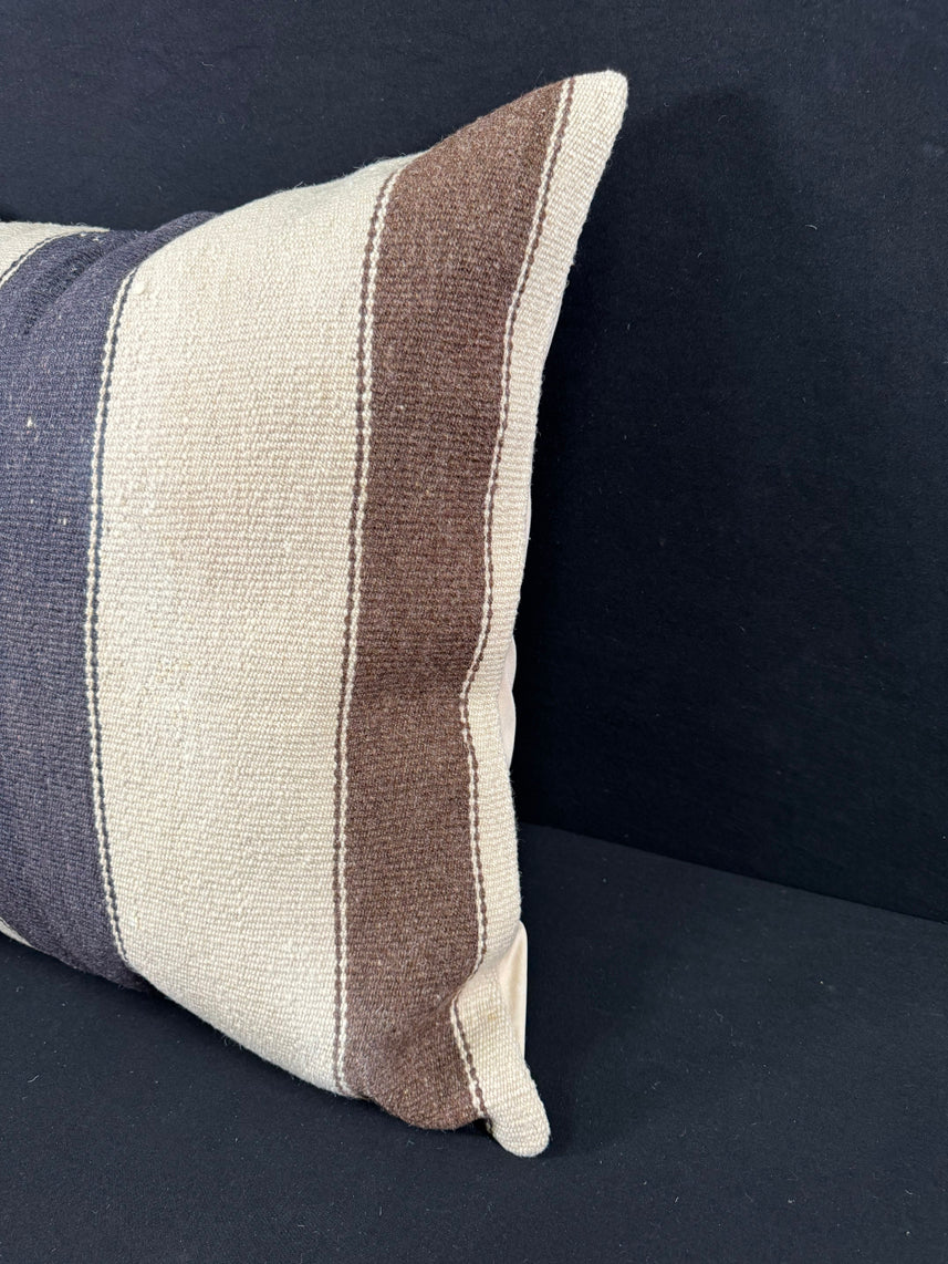 Turkish Hemp Pillow Cushion Natural Beige Brown Pillow Cushion Cover 24x24 #30410