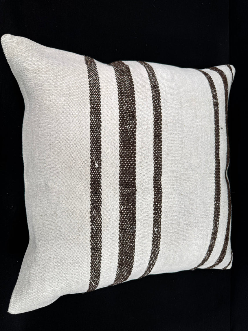 Turkish Hemp Pillow Cushion Natural Beige Brown Pillow Cushion Cover 24x24 #30420