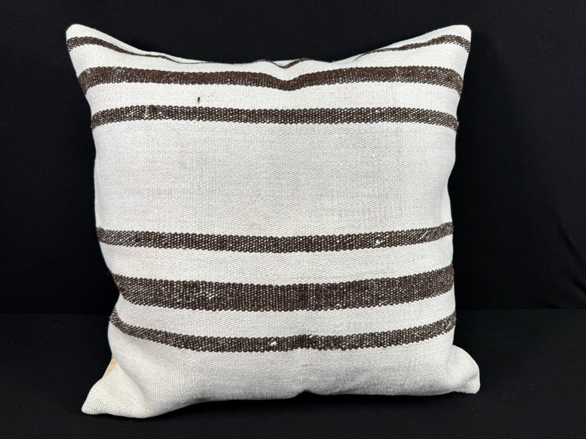 Turkish Hemp Pillow Cushion Natural Beige Brown Pillow Cushion Cover 24x24 #30420