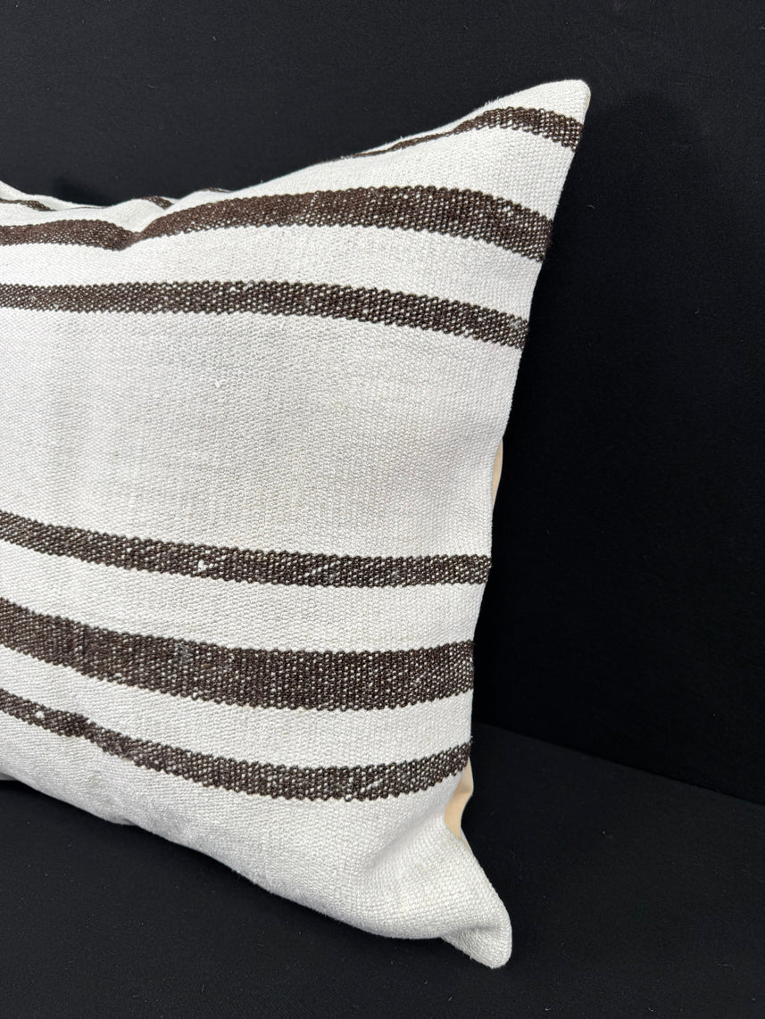 Turkish Hemp Pillow Cushion Natural Beige Brown Pillow Cushion Cover 24x24 #30420