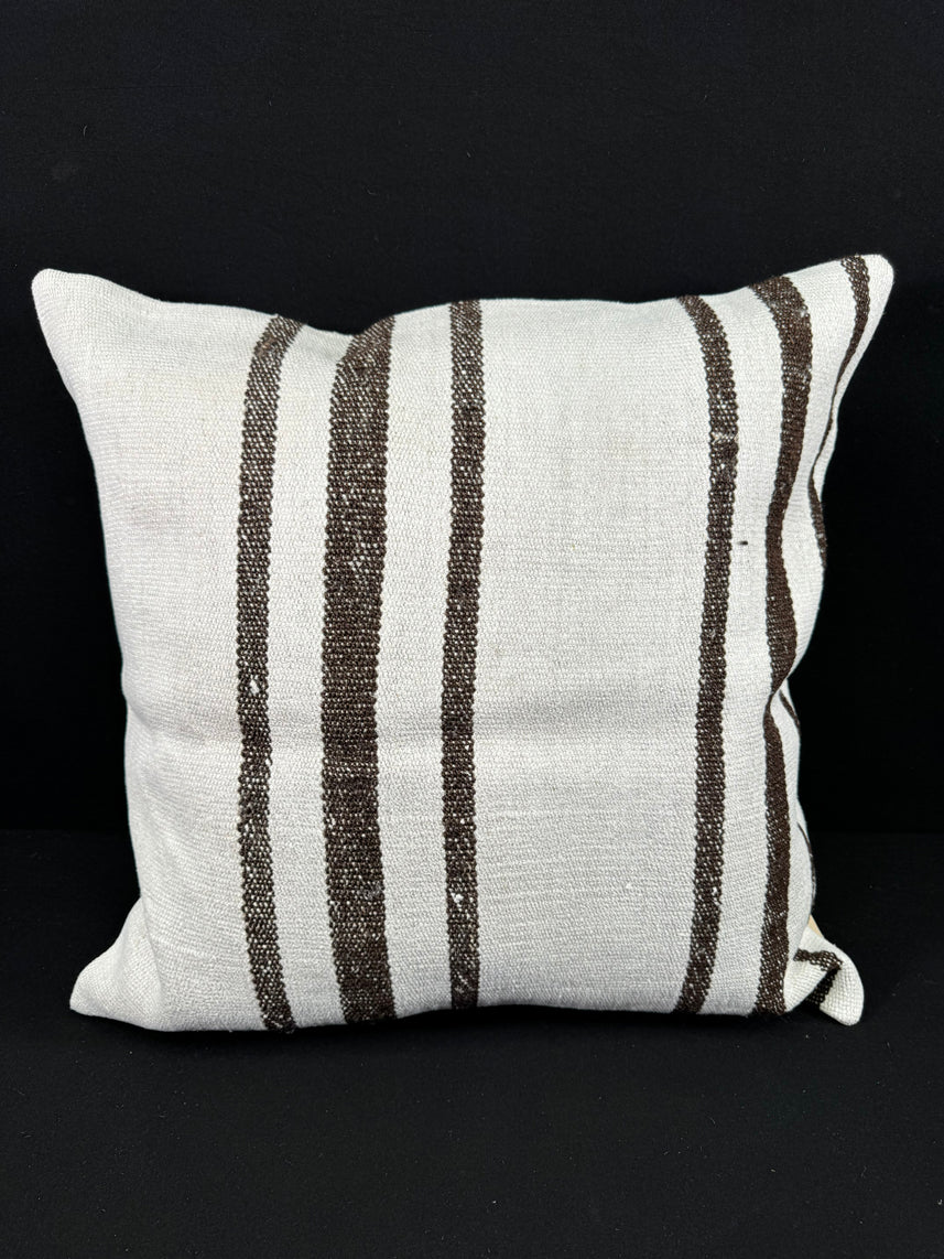 Turkish Hemp Pillow Cushion Natural Beige Brown Pillow Cushion Cover 24x24 #30420