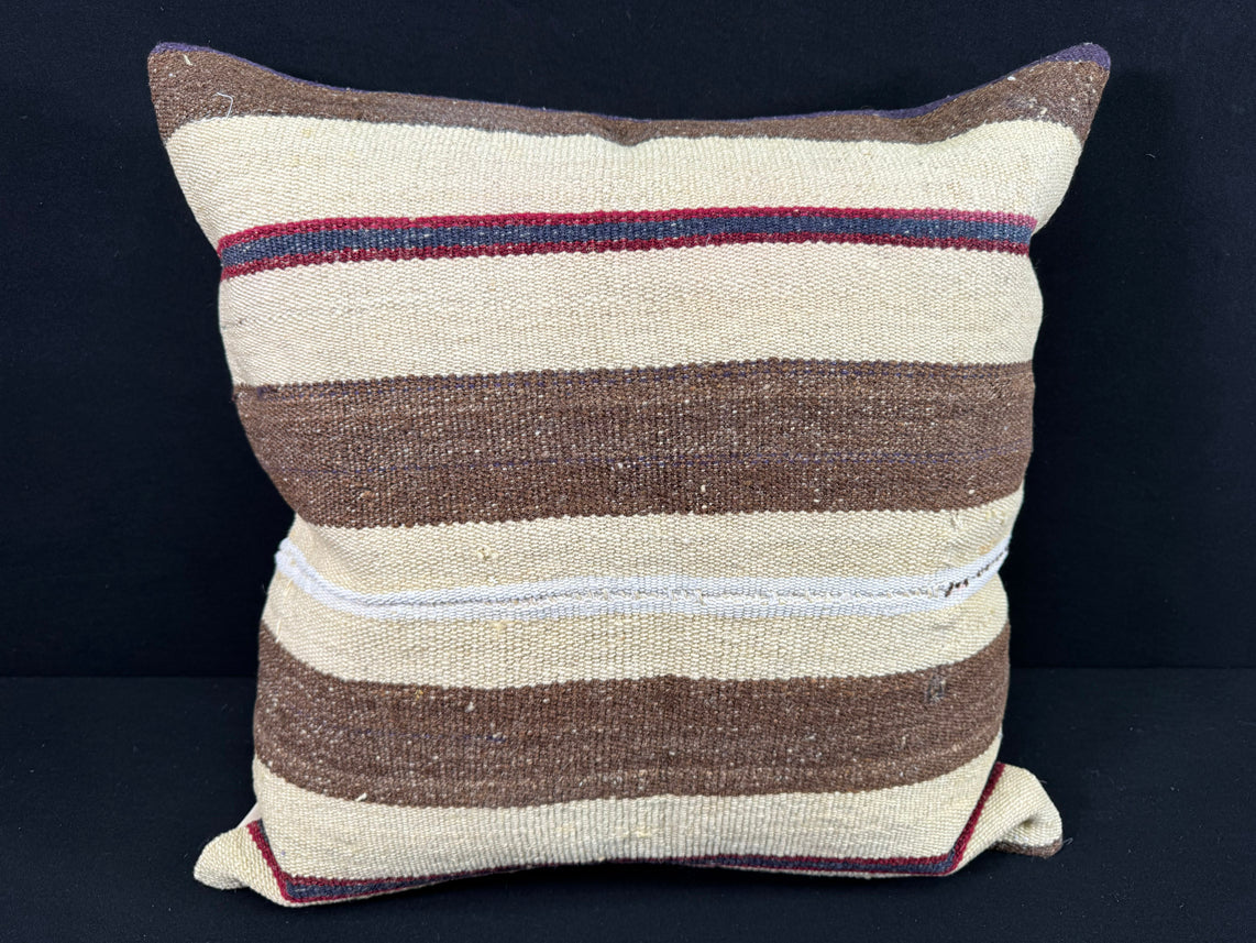 Turkish Hemp Pillow Cushion Natural Beige Brown Pillow Cushion Cover 24x24 #30426