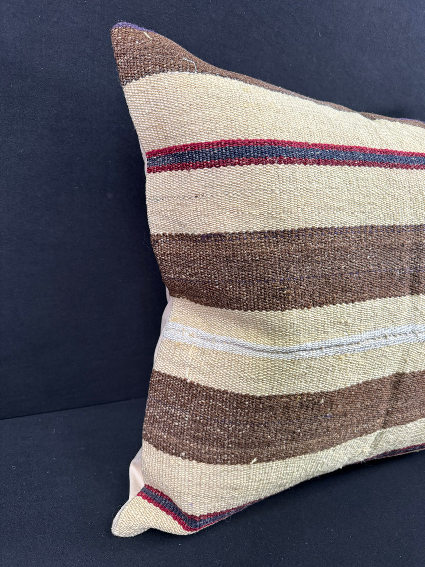 Turkish Hemp Pillow Cushion Natural Beige Brown Pillow Cushion Cover 24x24 #30426