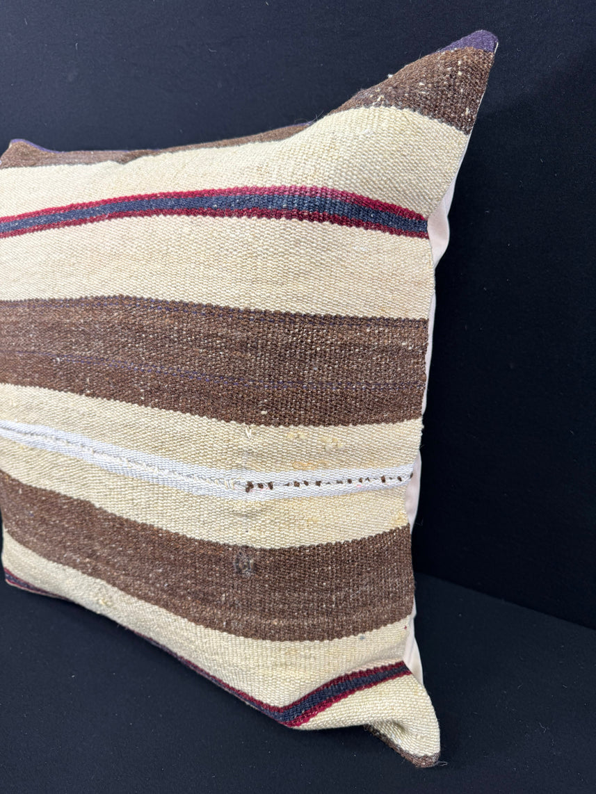 Turkish Hemp Pillow Cushion Natural Beige Brown Pillow Cushion Cover 24x24 #30426
