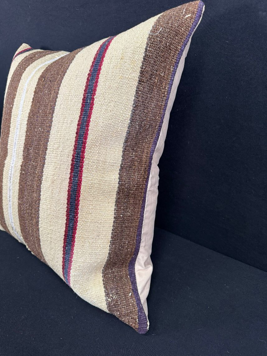 Turkish Hemp Pillow Cushion Natural Beige Brown Pillow Cushion Cover 24x24 #30426