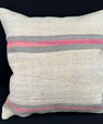 Turkish Hemp Pillow Cushion Natural Beige Pink Pillow Cushion Cover 24x24 #30427