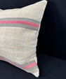 Turkish Hemp Pillow Cushion Natural Beige Pink Pillow Cushion Cover 24x24 #30427