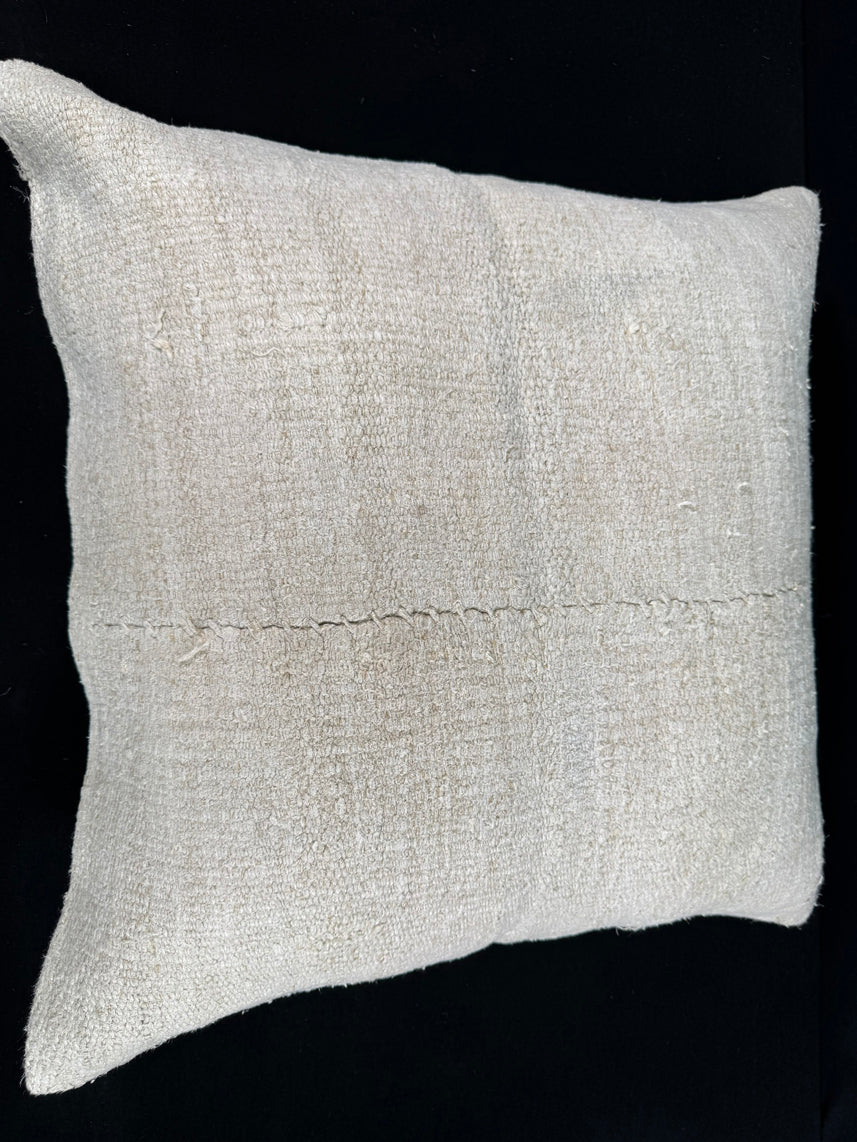 Turkish Hemp Pillow Cushion Natural Beige Pillow Cushion Cover 24x24 #30396