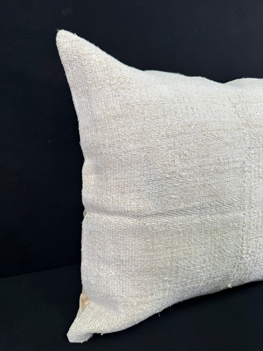 Turkish Hemp Pillow Cushion Natural Beige Pillow Cushion Cover 24x24 #30396