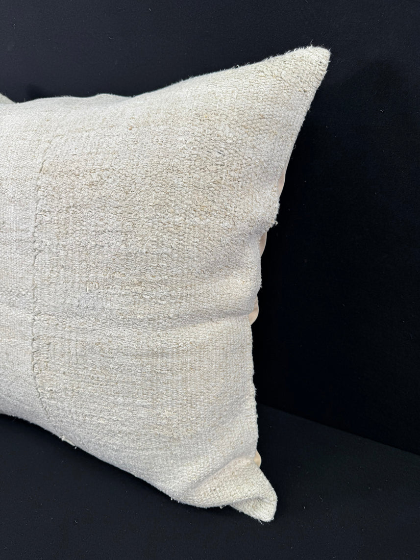 Turkish Hemp Pillow Cushion Natural Beige Pillow Cushion Cover 24x24 #30396