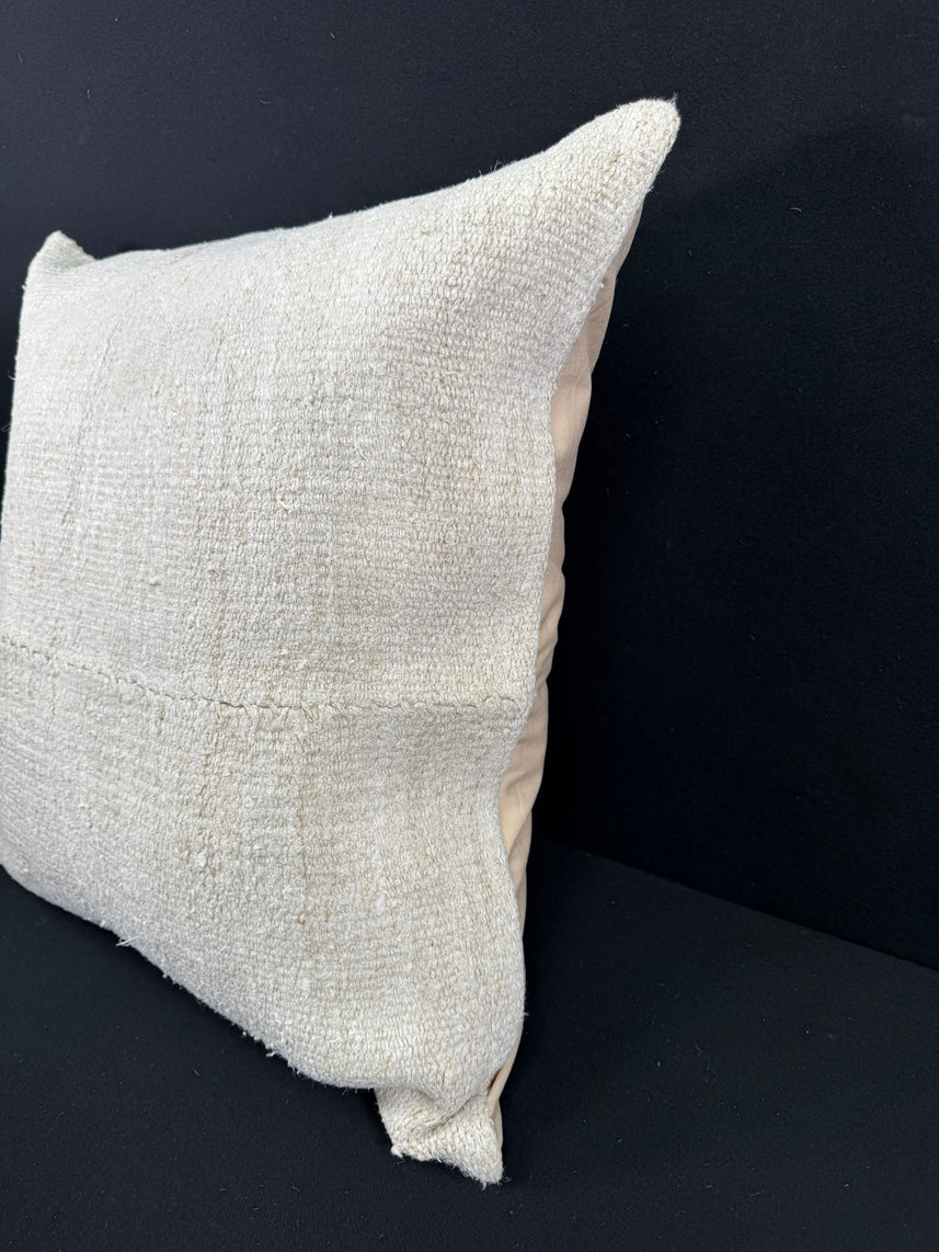 Turkish Hemp Pillow Cushion Natural Beige Pillow Cushion Cover 24x24 #30396