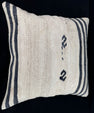 Turkish Hemp Pillow Cushion Natural Beige Black Pillow Cushion Cover 24x24 #30428