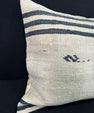 Turkish Hemp Pillow Cushion Natural Beige Black Pillow Cushion Cover 24x24 #30428