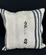 Turkish Hemp Pillow Cushion Natural Beige Black Pillow Cushion Cover 24x24 #30428
