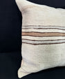 Turkish Hemp Pillow Cushion Natural Beige Brown Pillow Cushion Cover 24x24 #30397