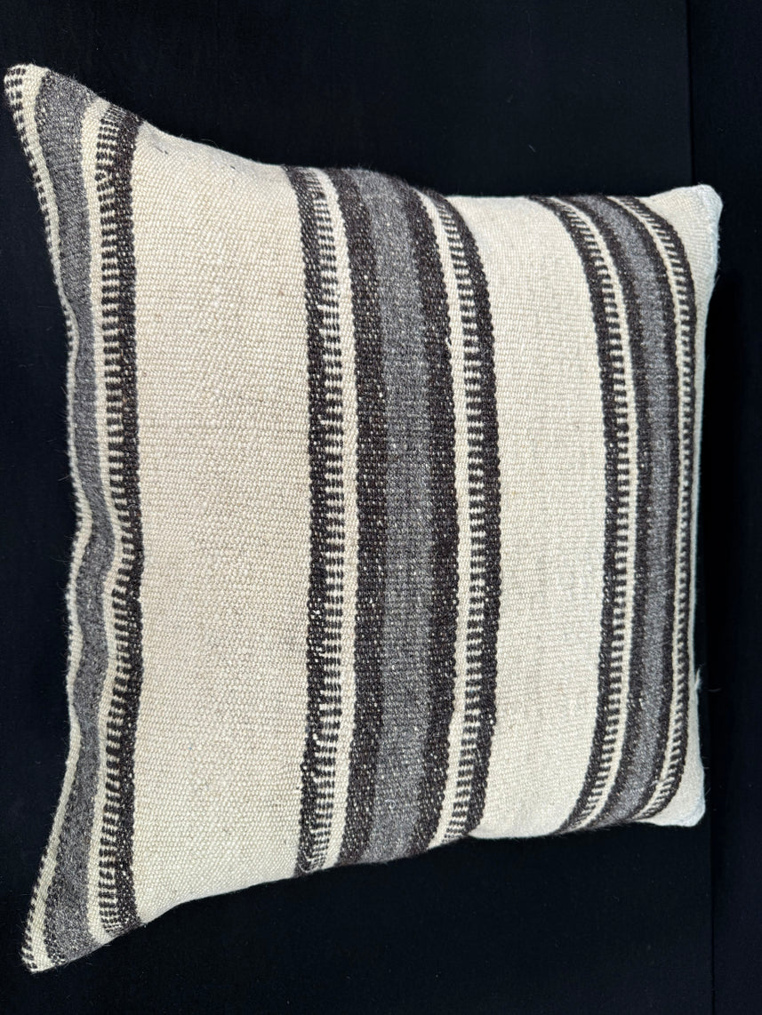 Turkish Hemp Pillow Cushion Natural Beige Gray Pillow Cushion Cover 24x24 #30395