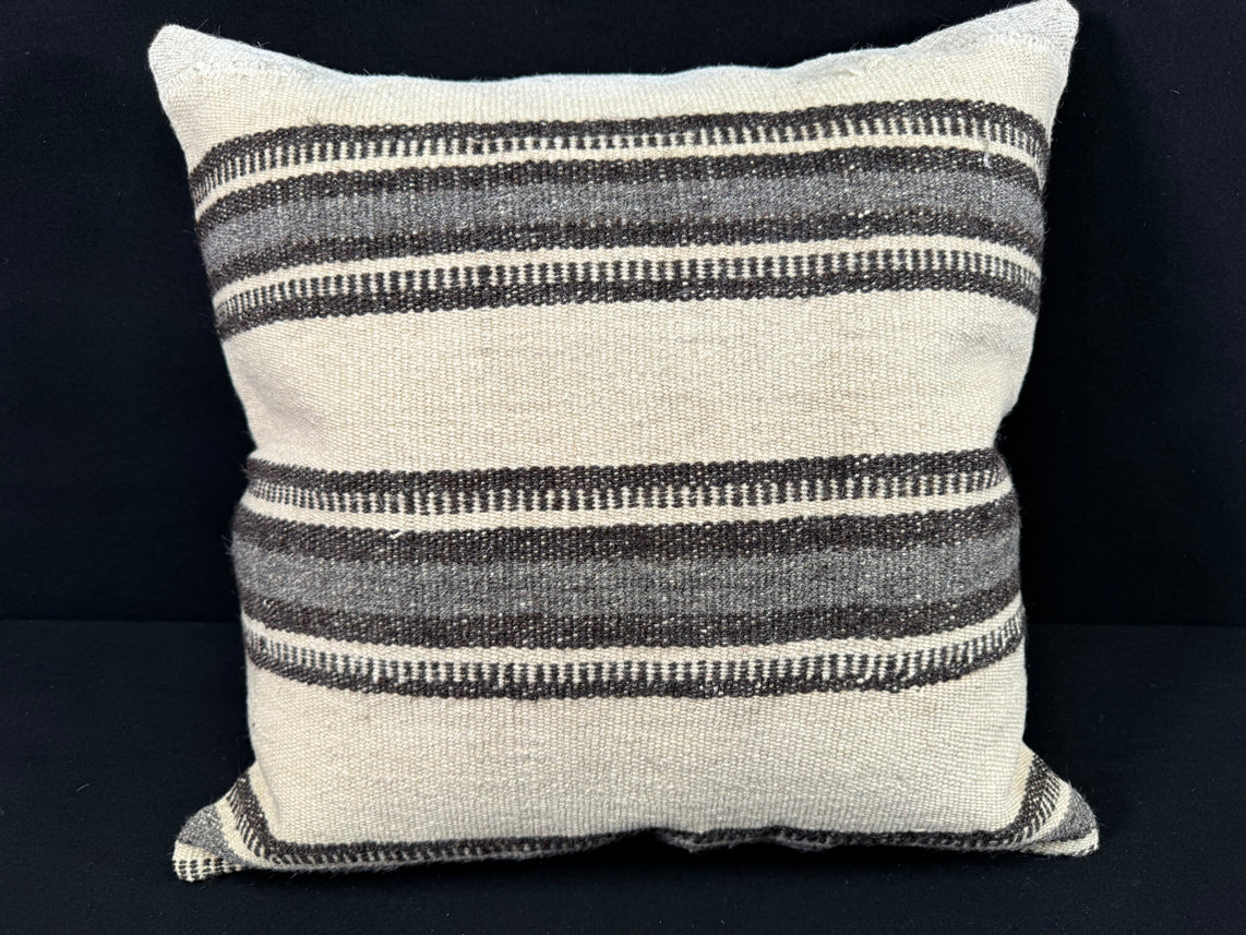 Turkish Hemp Pillow Cushion Natural Beige Gray Pillow Cushion Cover 24x24 #30395