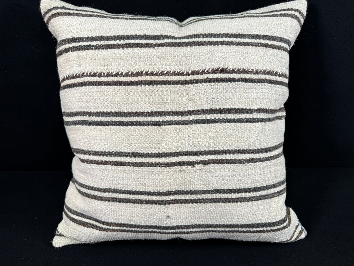 Turkish Hemp Pillow Cushion Natural Beige Brown Pillow Cushion Cover 24x24 #30402