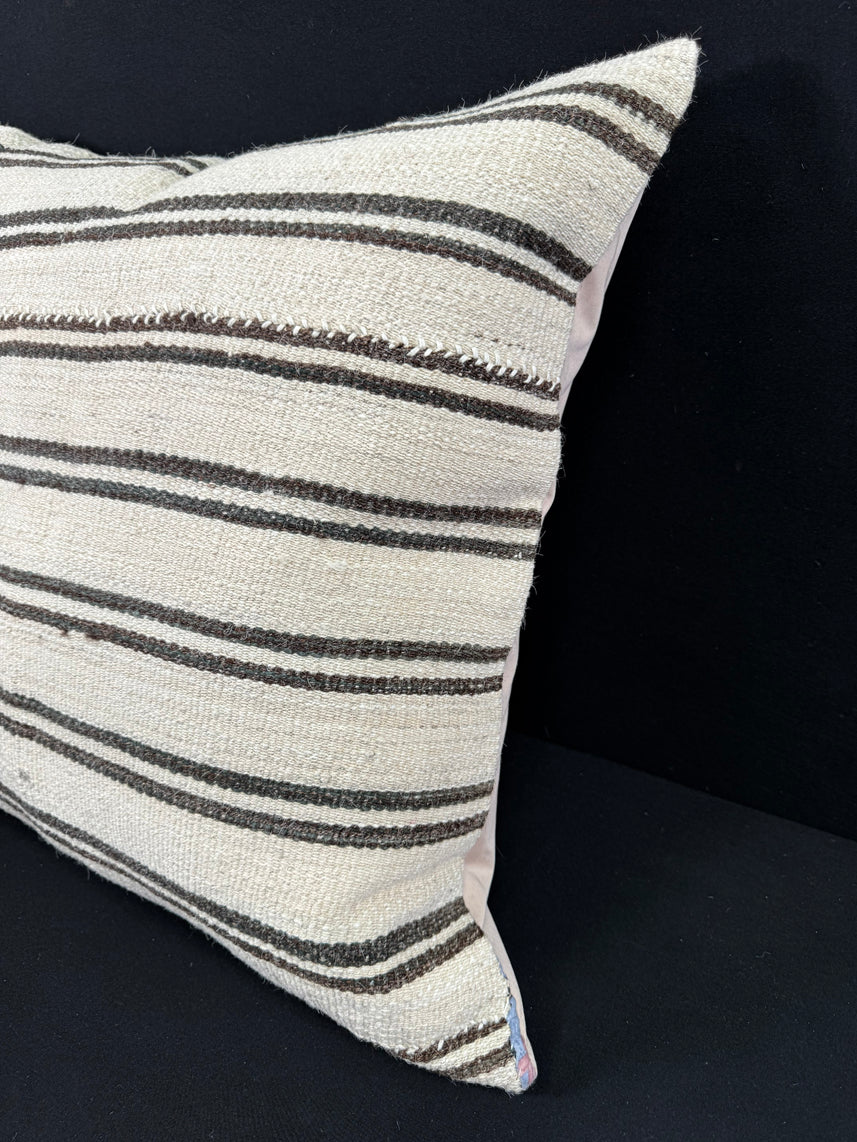 Turkish Hemp Pillow Cushion Natural Beige Brown Pillow Cushion Cover 24x24 #30402
