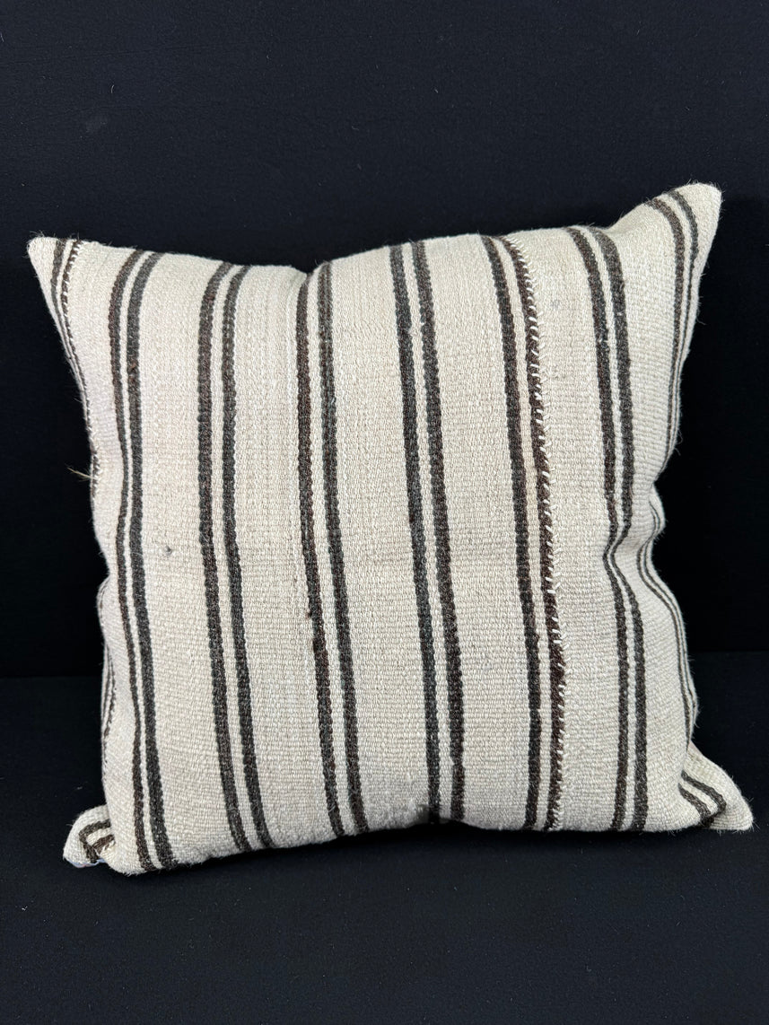 Turkish Hemp Pillow Cushion Natural Beige Brown Pillow Cushion Cover 24x24 #30402