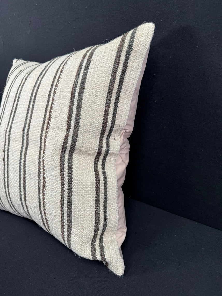 Turkish Hemp Pillow Cushion Natural Beige Brown Pillow Cushion Cover 24x24 #30402