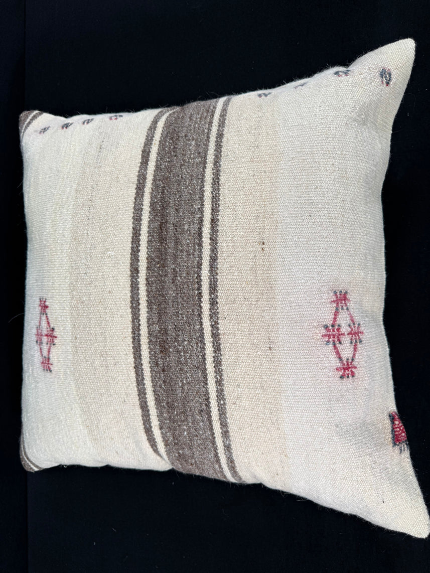 Turkish Hemp Pillow Cushion Natural Beige Brown Pillow Cushion Cover 24x24 #30401