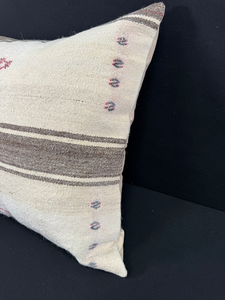 Turkish Hemp Pillow Cushion Natural Beige Brown Pillow Cushion Cover 24x24 #30401