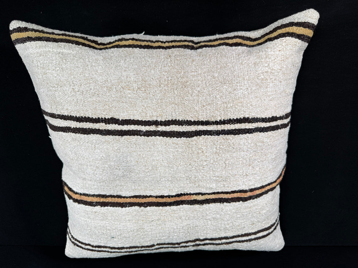 Turkish Hemp Pillow Cushion Natural Beige Brown Pillow Cushion Cover 24x24 #30424