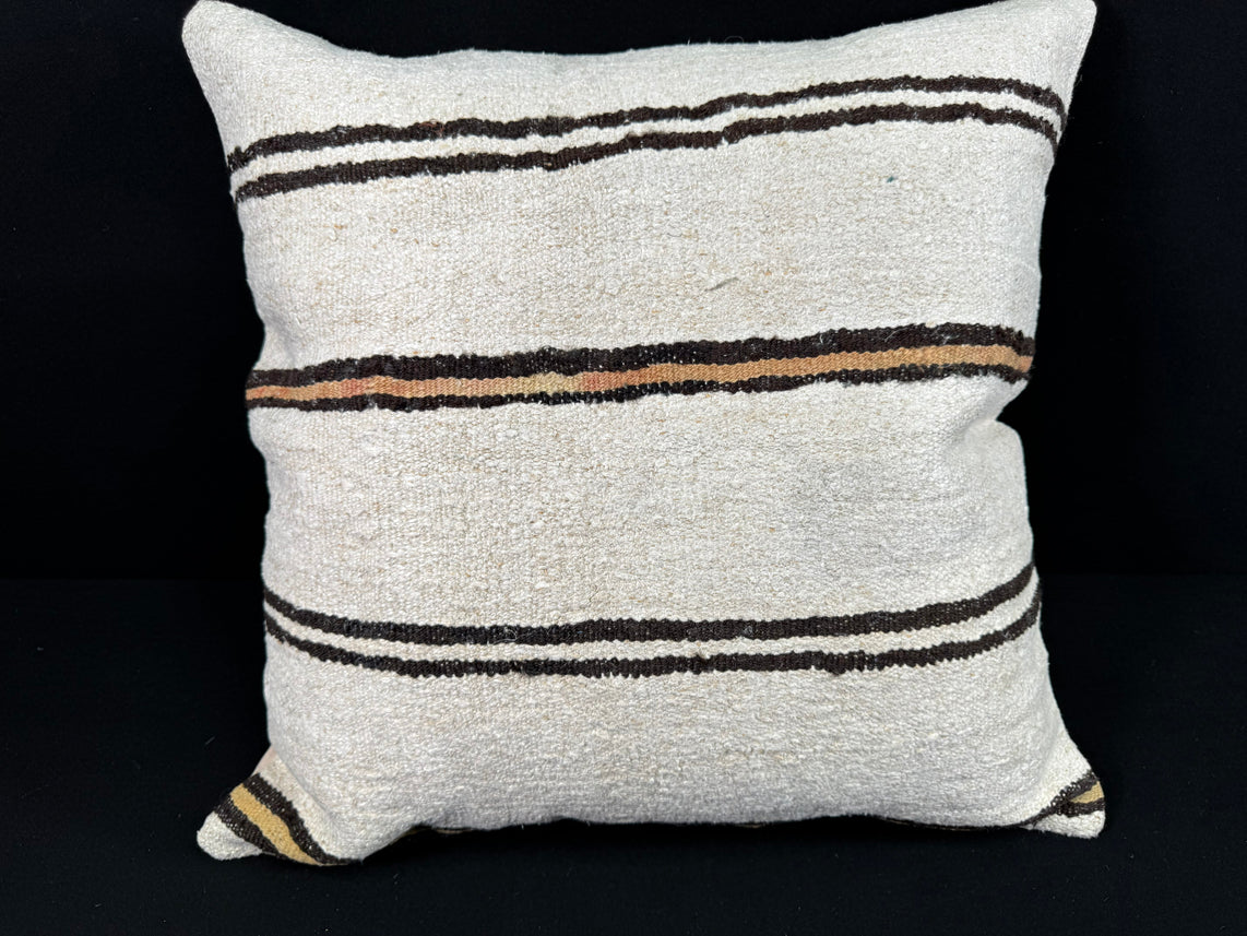 Turkish Hemp Pillow Cushion Natural Beige Brown Pillow Cushion Cover 24x24 #30424