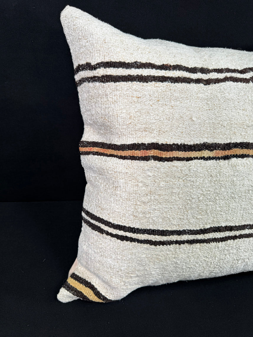 Turkish Hemp Pillow Cushion Natural Beige Brown Pillow Cushion Cover 24x24 #30424