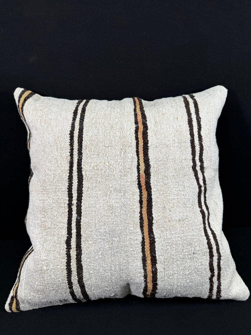 Turkish Hemp Pillow Cushion Natural Beige Brown Pillow Cushion Cover 24x24 #30424
