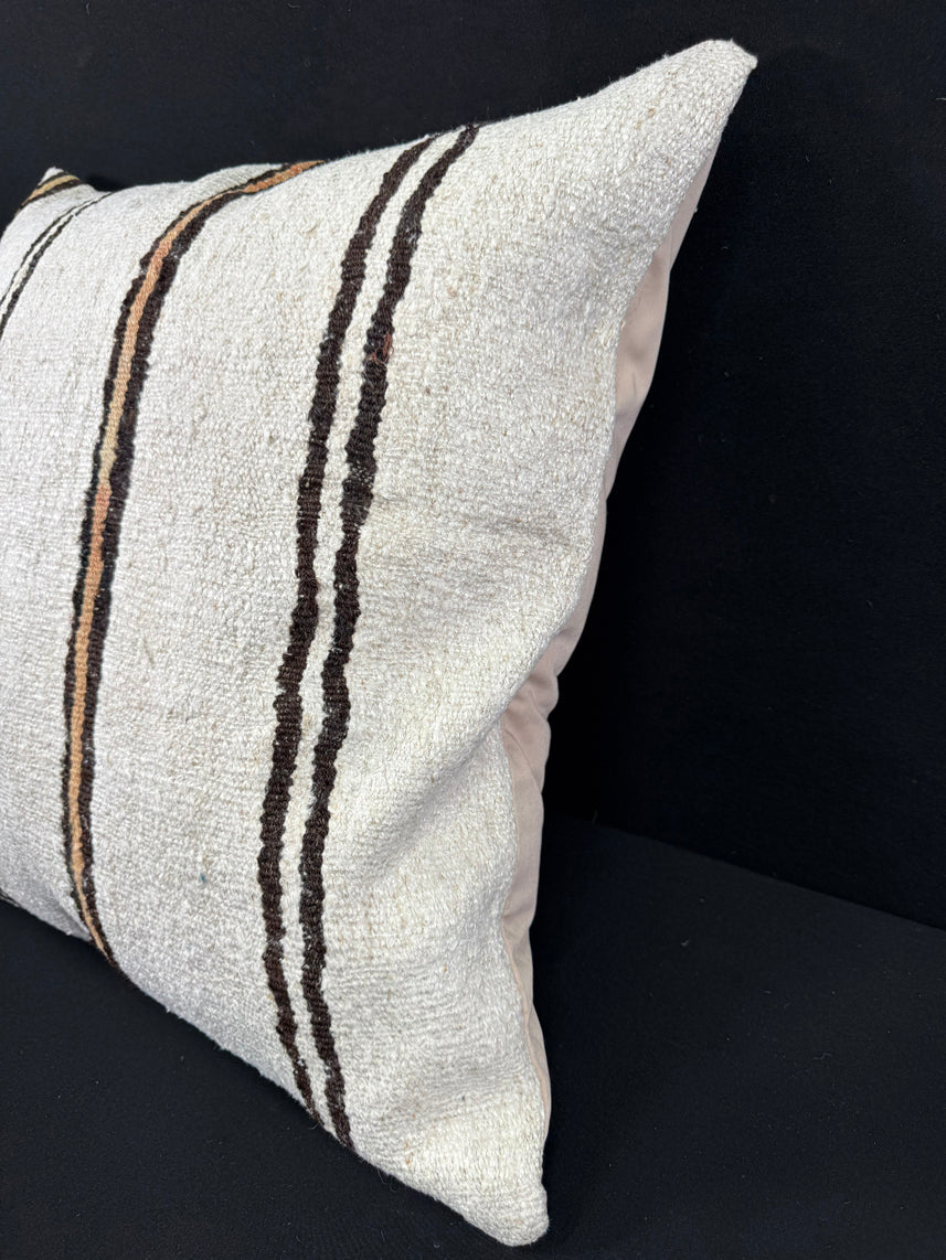 Turkish Hemp Pillow Cushion Natural Beige Brown Pillow Cushion Cover 24x24 #30424