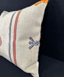 Turkish Hemp Pillow Cushion Natural Beige Red Pillow Cushion Cover 24x24 #30411