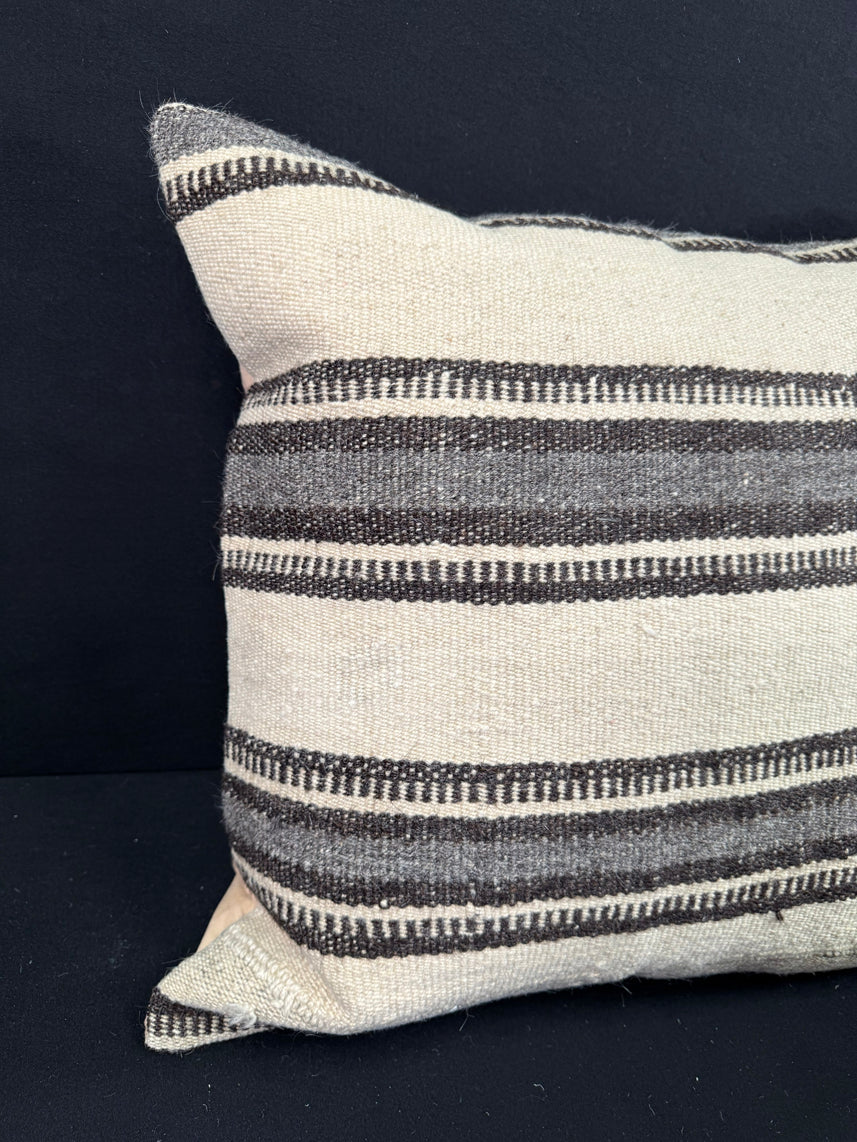 Turkish Hemp Pillow Cushion Natural Beige Brown Pillow Cushion Cover 24x24 #30413