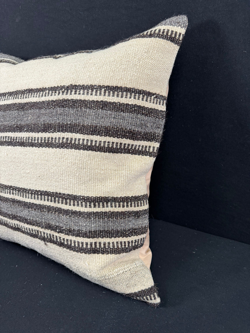 Turkish Hemp Pillow Cushion Natural Beige Brown Pillow Cushion Cover 24x24 #30413