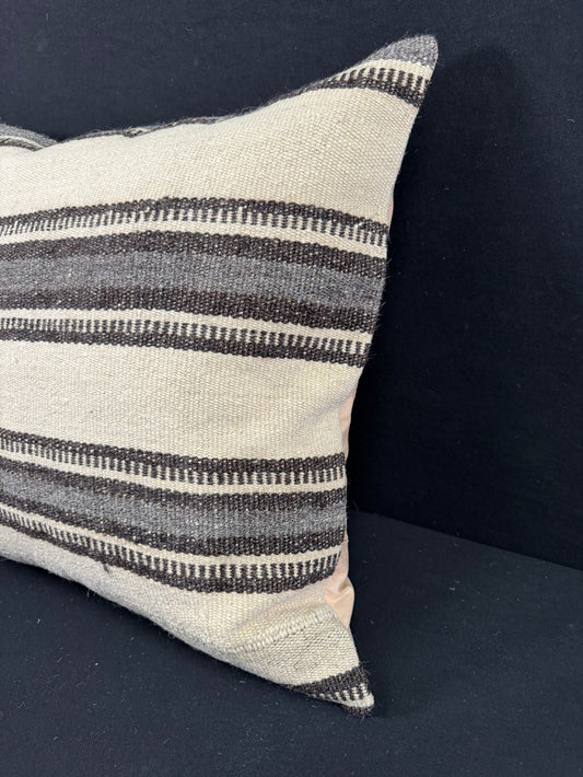 Turkish Hemp Pillow Cushion Natural Beige Brown Pillow Cushion Cover 24x24 #30413