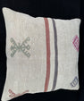 Turkish Hemp Pillow Cushion Natural Beige Red Pillow Cushion Cover 24x24 #30414