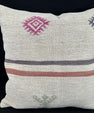 Turkish Hemp Pillow Cushion Natural Beige Red Pillow Cushion Cover 24x24 #30414