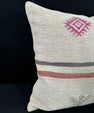 Turkish Hemp Pillow Cushion Natural Beige Red Pillow Cushion Cover 24x24 #30414