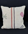 Turkish Hemp Pillow Cushion Natural Beige Red Pillow Cushion Cover 24x24 #30414