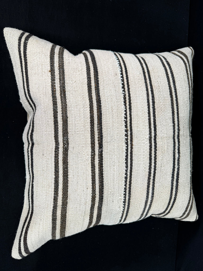 Turkish Hemp Pillow Cushion Natural Beige Brown Pillow Cushion Cover 24x24 #30376