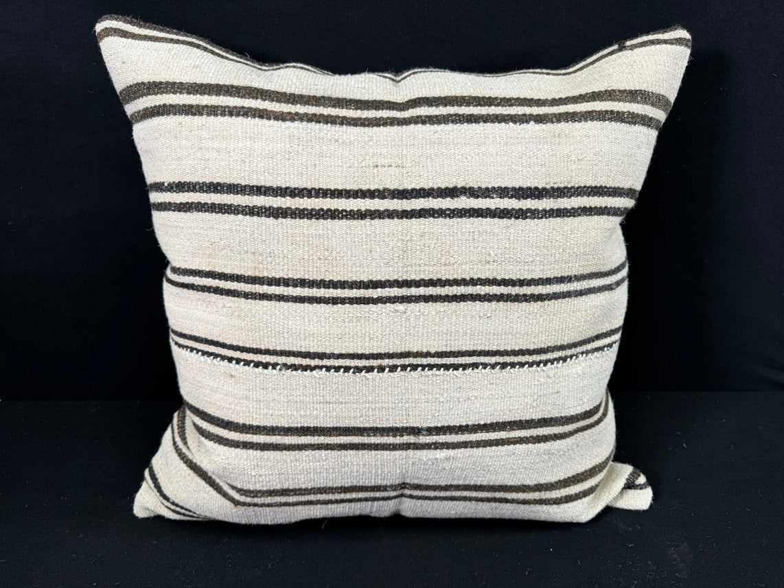 Turkish Hemp Pillow Cushion Natural Beige Brown Pillow Cushion Cover 24x24 #30376