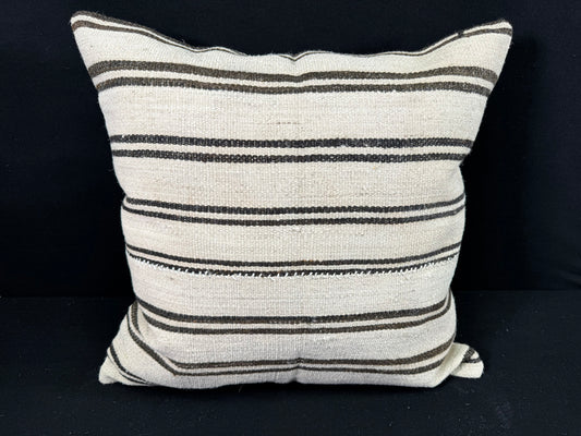 Turkish Hemp Pillow Cushion Natural Beige Brown Pillow Cushion Cover 24x24 #30376