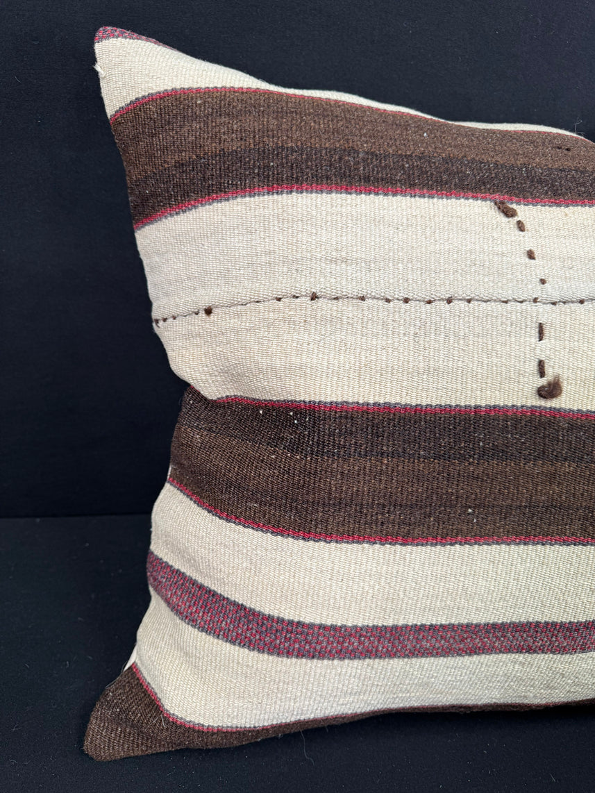 Turkish Hemp Pillow Cushion Natural Beige Brown Pillow Cushion Cover 24x24 #30374