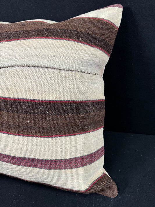 Turkish Hemp Pillow Cushion Natural Beige Brown Pillow Cushion Cover 24x24 #30374