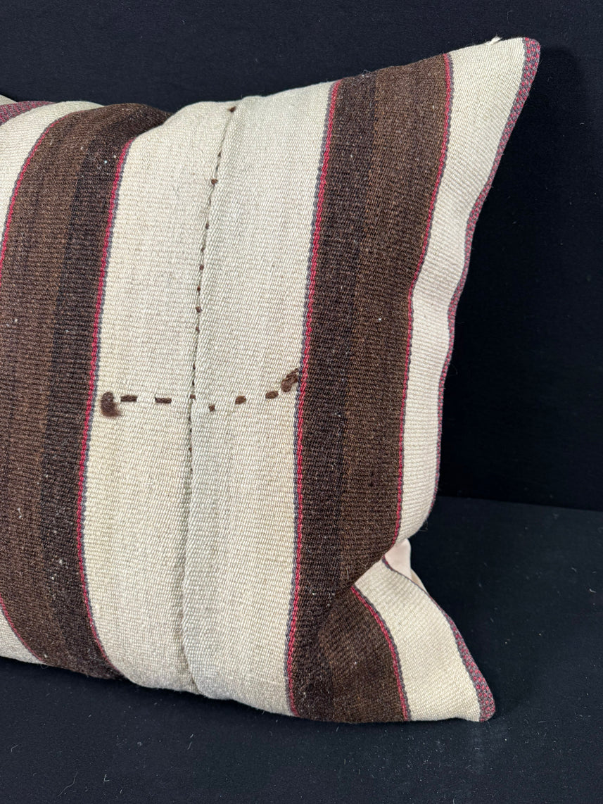 Turkish Hemp Pillow Cushion Natural Beige Brown Pillow Cushion Cover 24x24 #30374