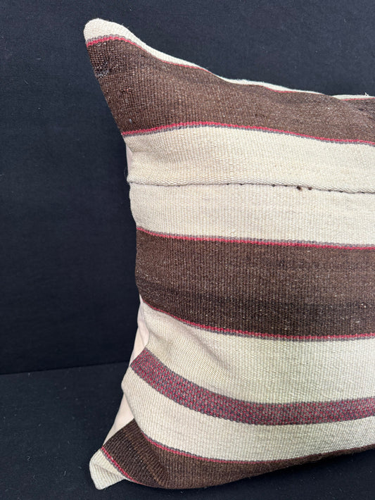 Turkish Hemp Pillow Cushion Natural Beige Brown Pillow Cushion Cover 24x24 #30425