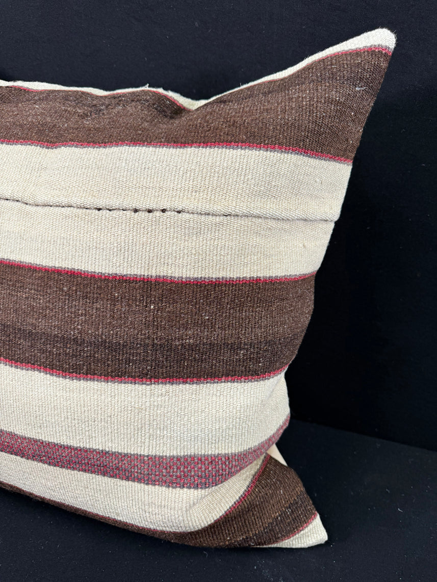 Turkish Hemp Pillow Cushion Natural Beige Brown Pillow Cushion Cover 24x24 #30425