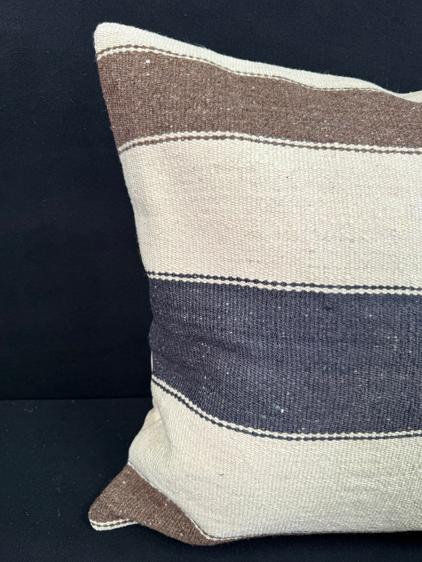 Turkish Hemp Pillow Cushion Natural Beige Brown Pillow Cushion Cover 24x24 #30377